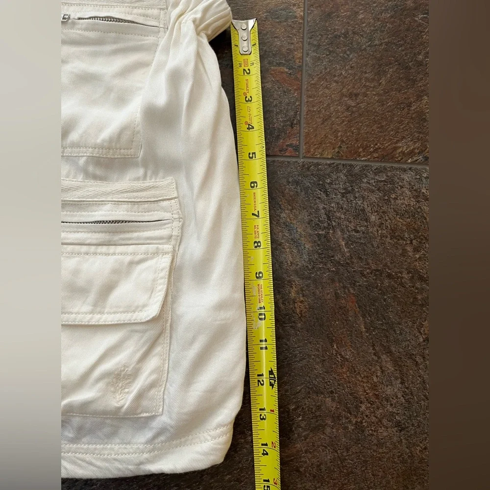 Womens Free People Movement cream utility functional oversized 2 way zip vest XS
